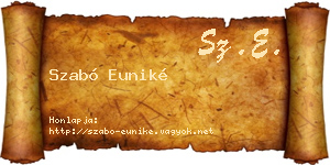 Szabó Euniké névjegykártya